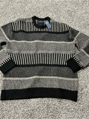 Vintage Coogi Style Geometric Knit Crewneck Pullover Grandpa Sweater Mens Large
